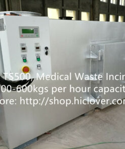 Model: TS500, Medical Waste Incinerator 500-600kgs per hour capacity