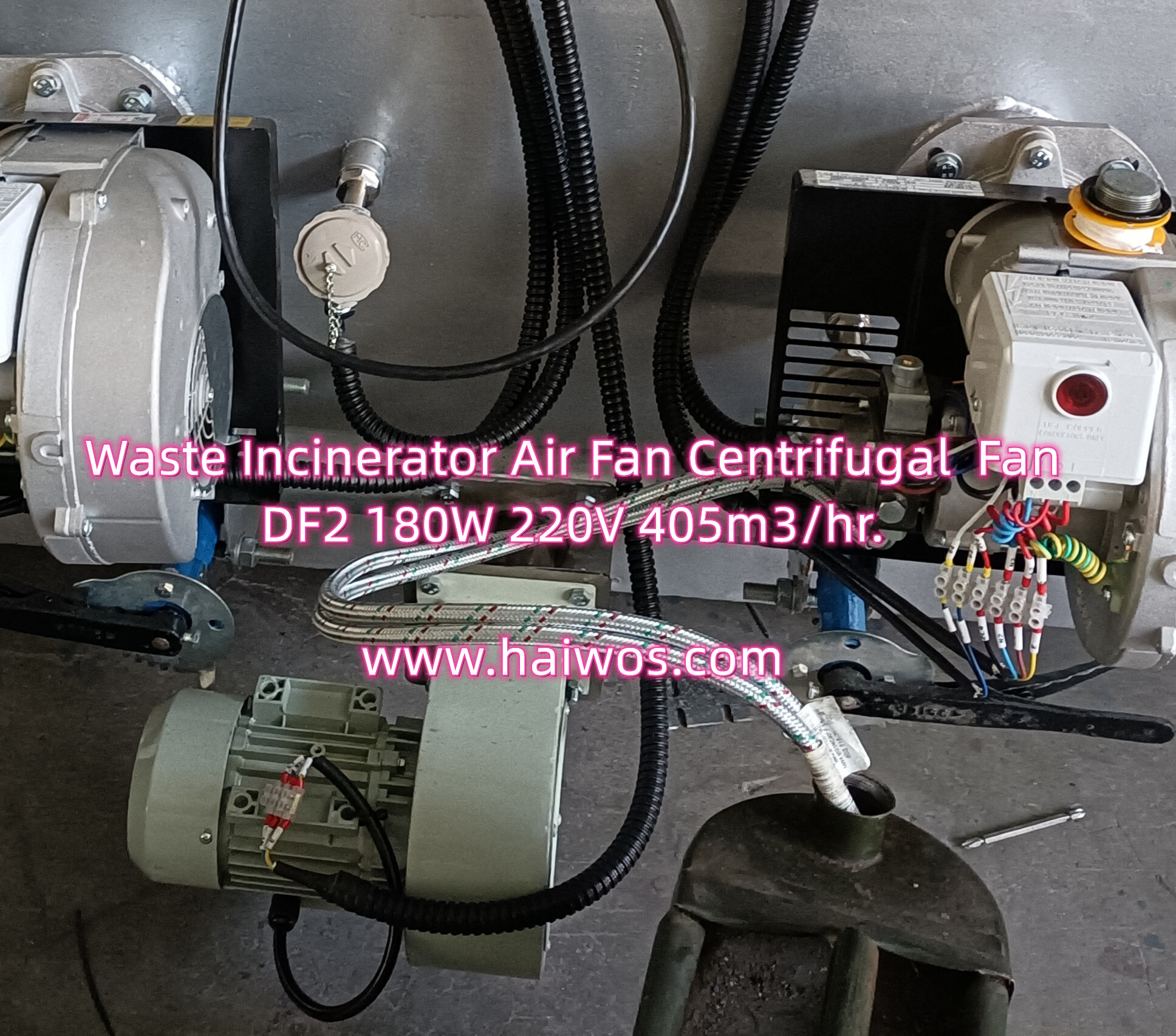 Waste Incinerator Air Fan Centrifugal Fan DF2 180W 220V 405m3/hr.